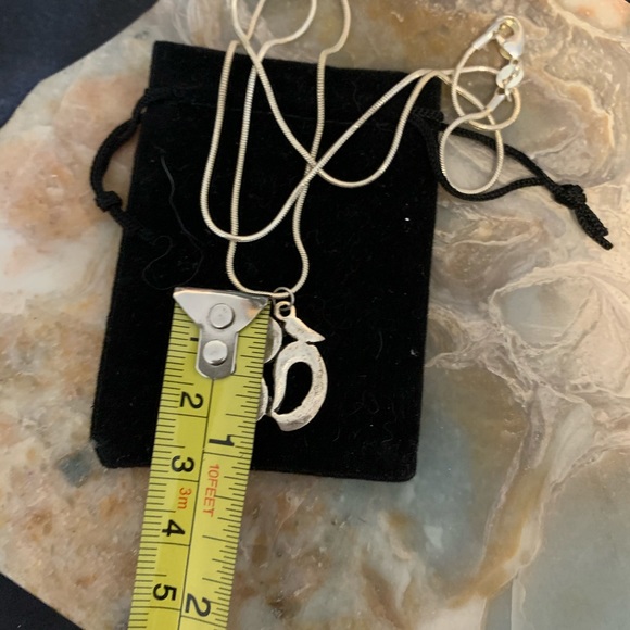 New .925 Genuine Silver OM Symbol Necklace - Picture 2 of 3
